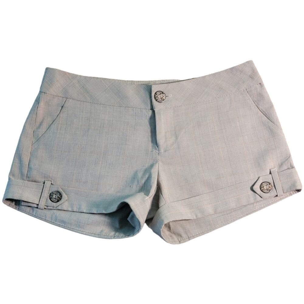 ARDEN B Glen Check Plaid Trouser Shorts Sz 0 Preppy Old Money Collegiate Cuffed